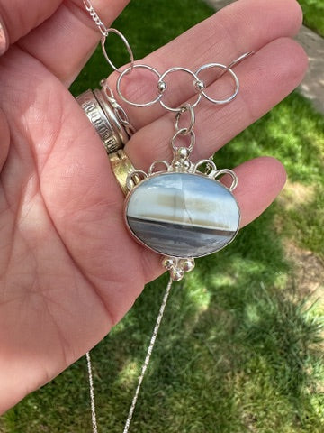 Oregon Opal with custom Chain Necklace (D251)