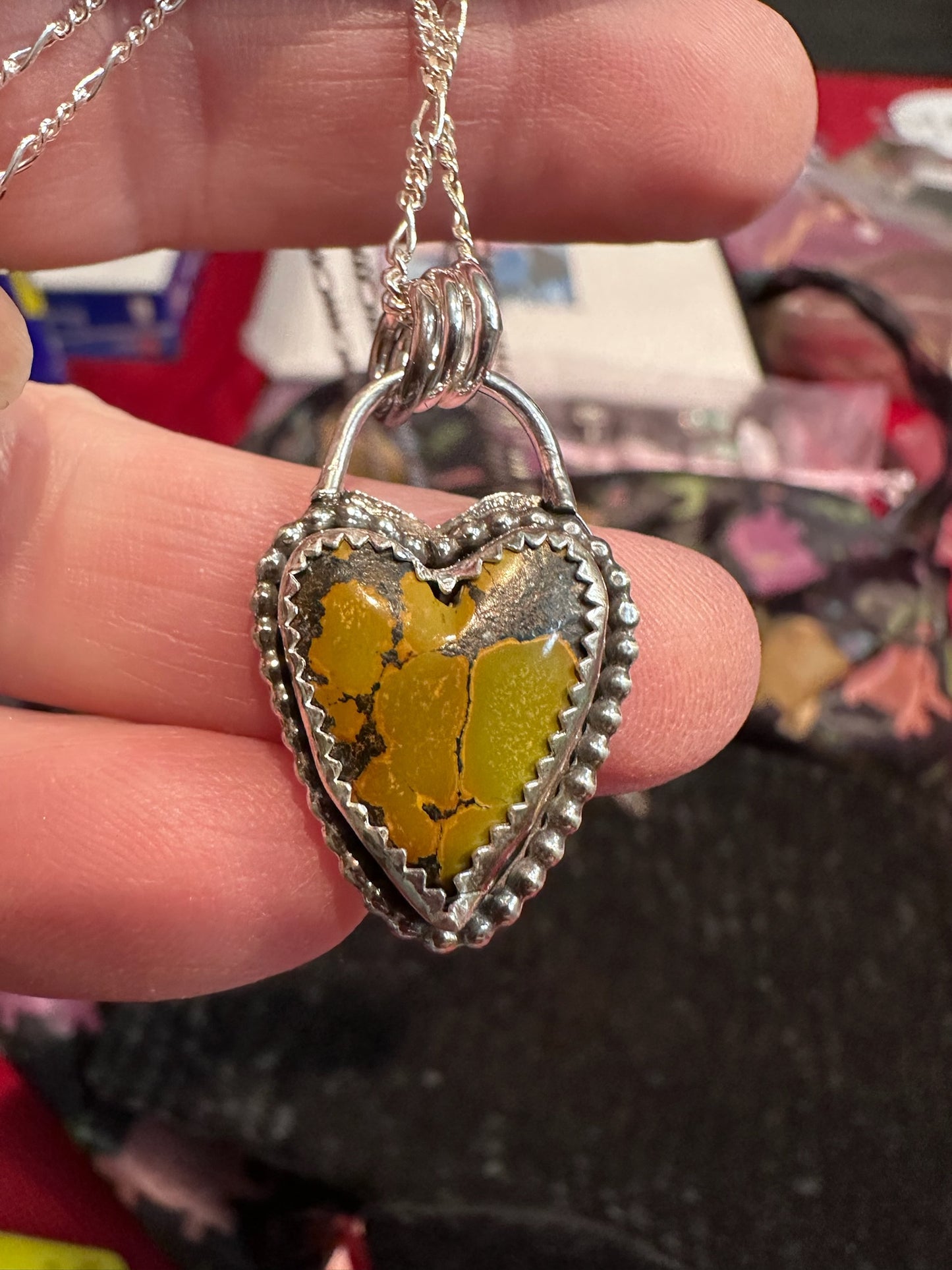 Turquoise Heart Pendant (D800)