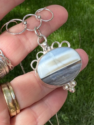 Oregon Opal with custom Chain Necklace (D251)