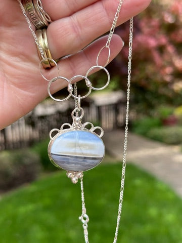 Oregon Opal with custom Chain Necklace (D251)