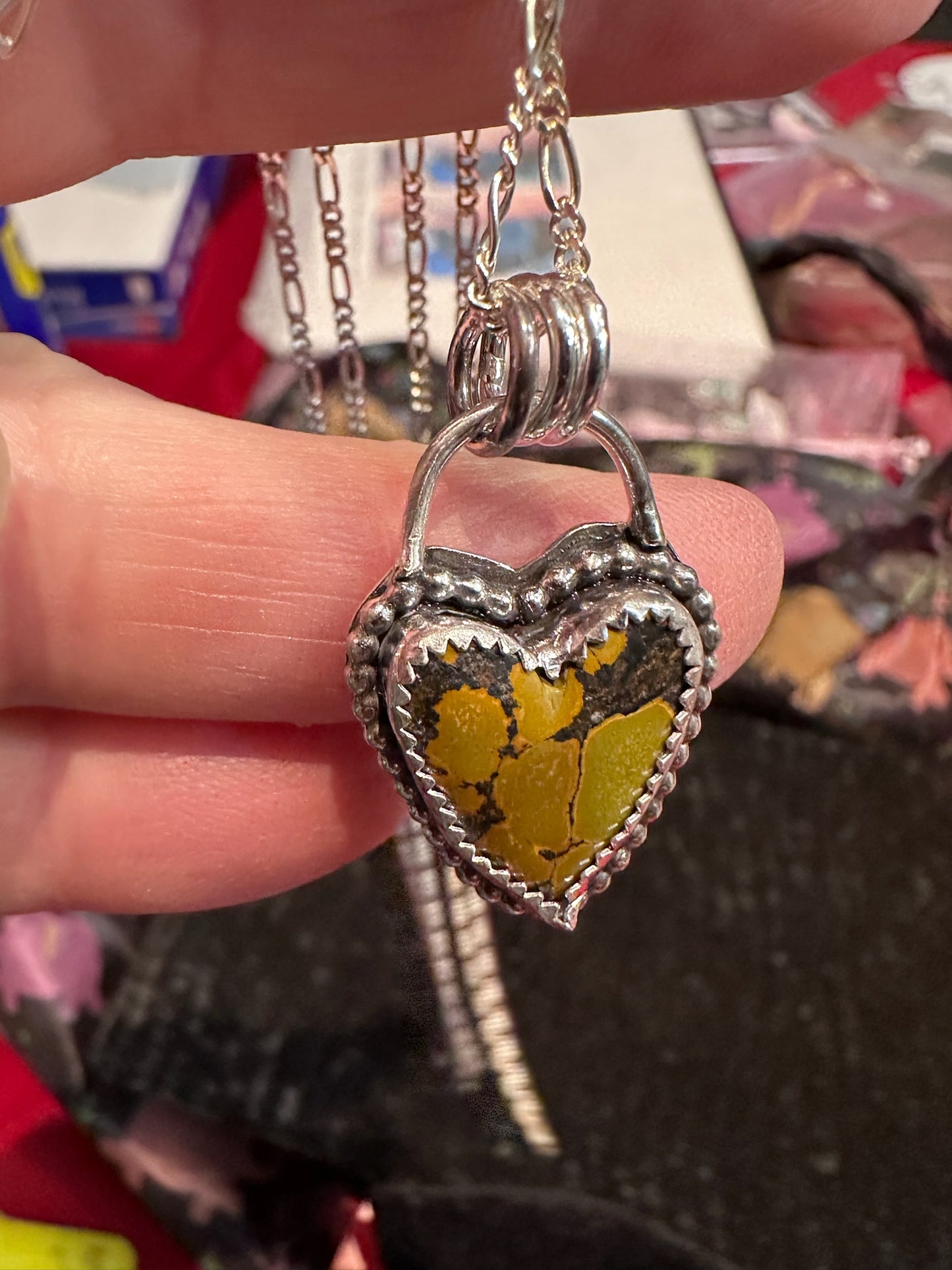 Turquoise Heart Pendant (D800)