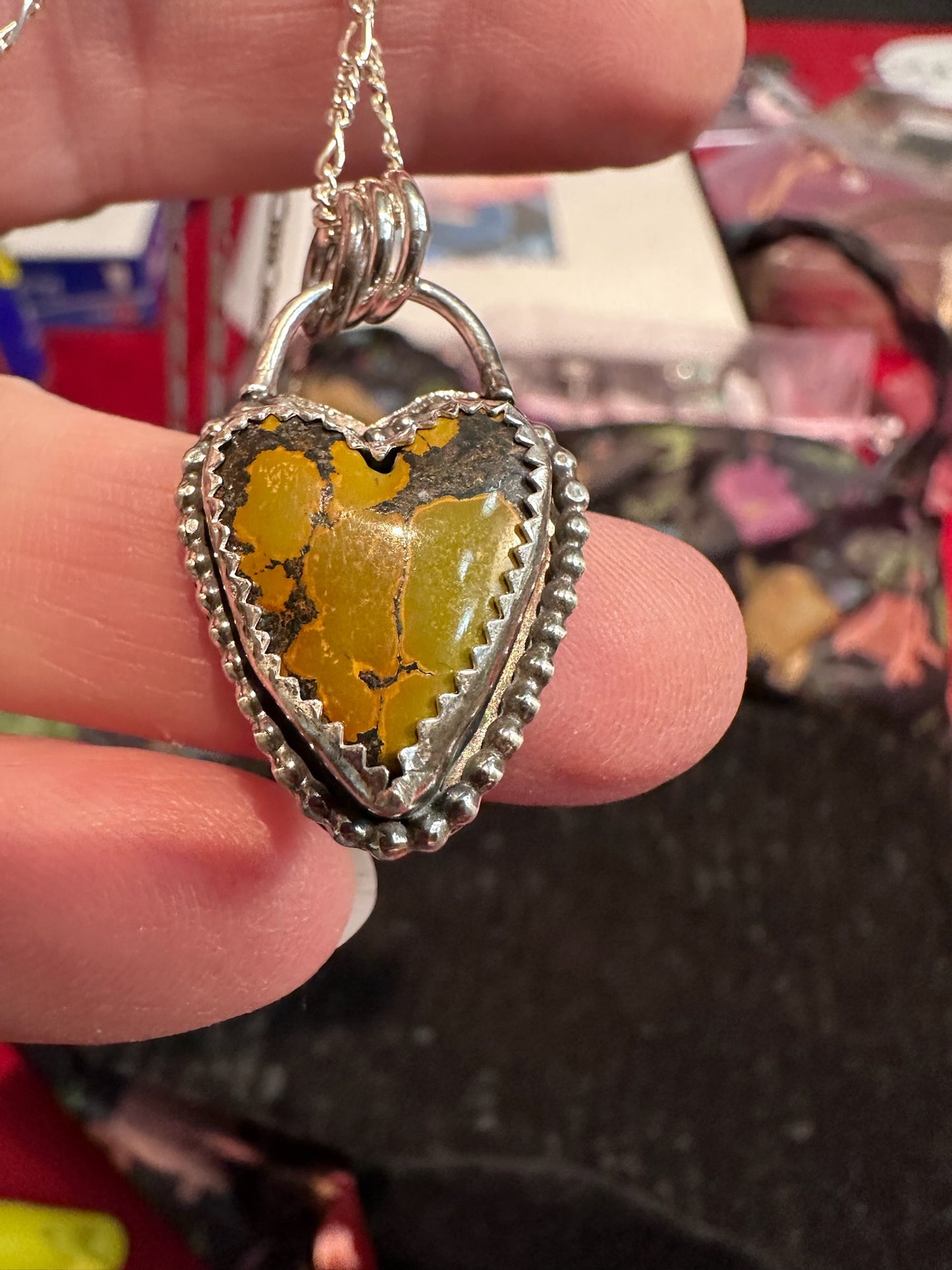 Turquoise Heart Pendant (D800)