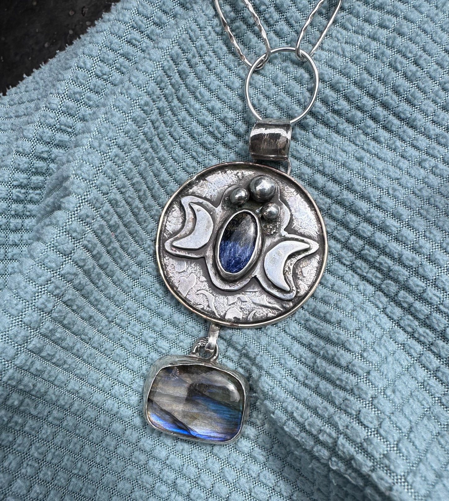 Labradorite and Vivianite Necklace ( D005)