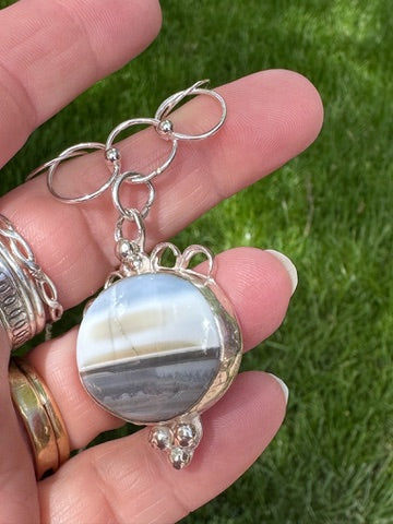 Oregon Opal with custom Chain Necklace (D251)