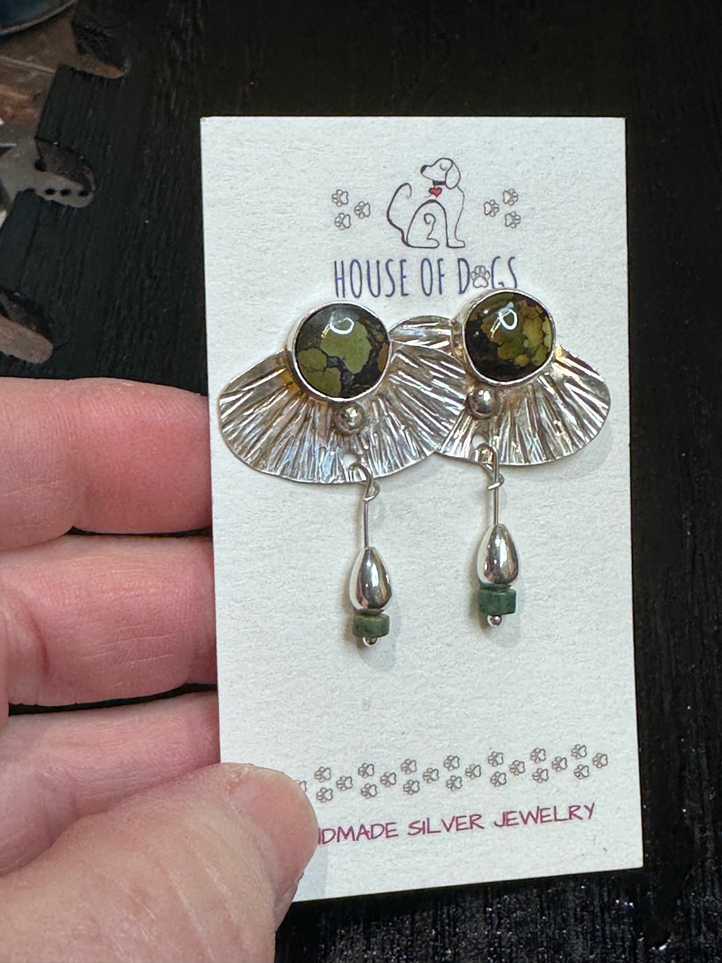 Turquoise Fan Post Earrings