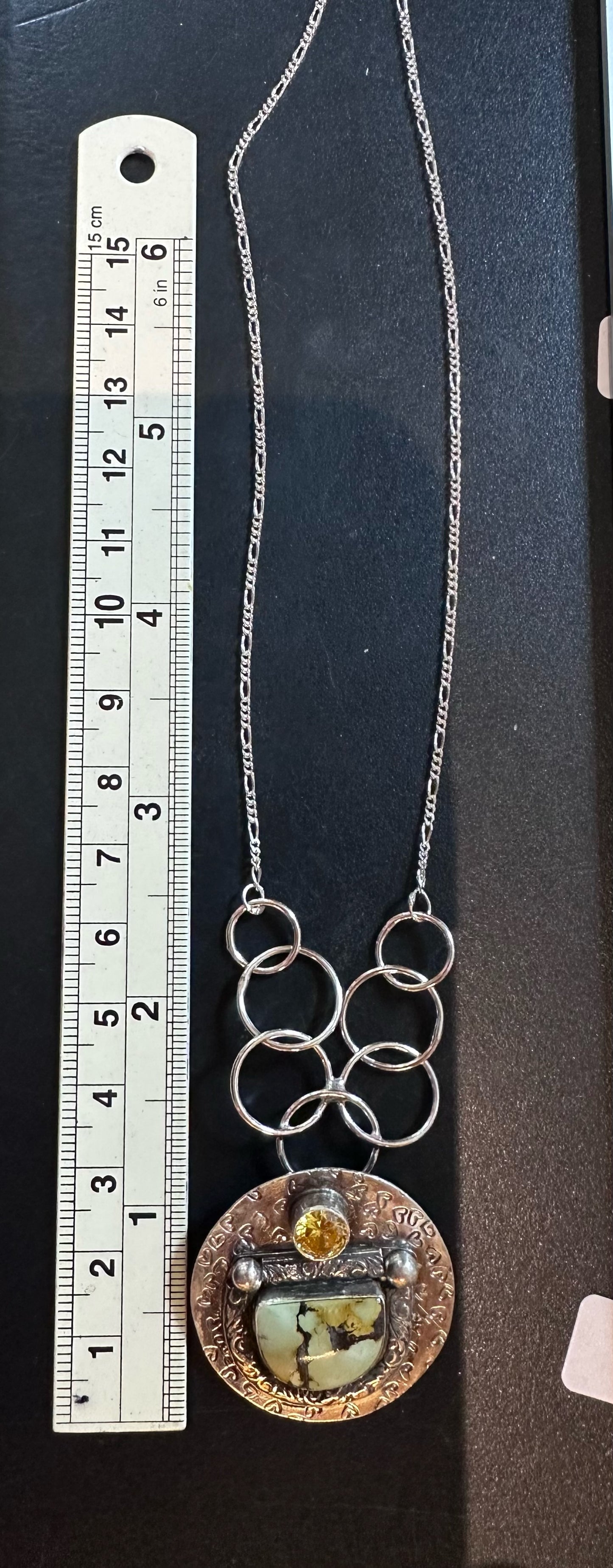 Turquoise - Turquoise Pendant with 6mm CZ