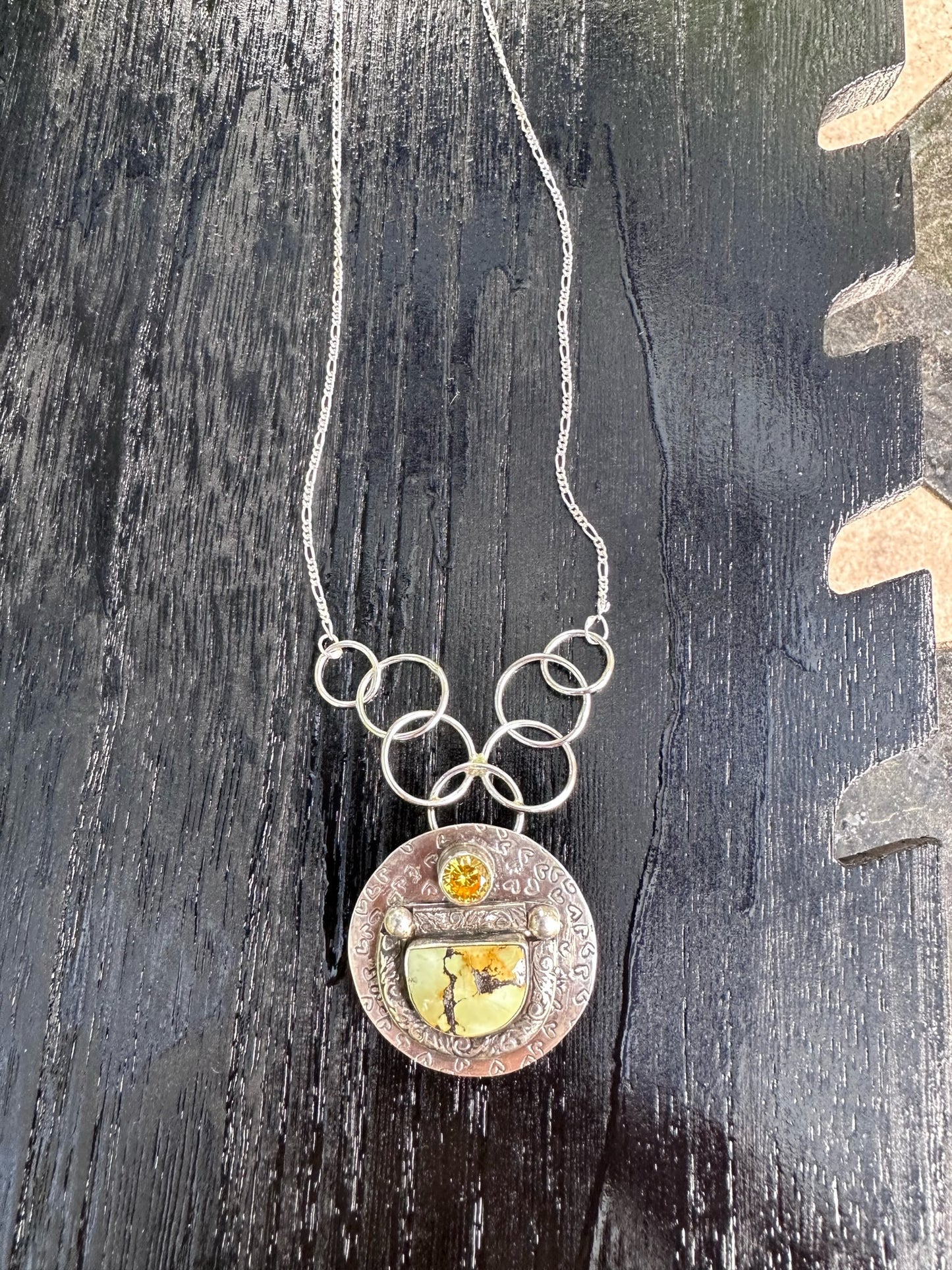 Turquoise - Turquoise Pendant with 6mm CZ