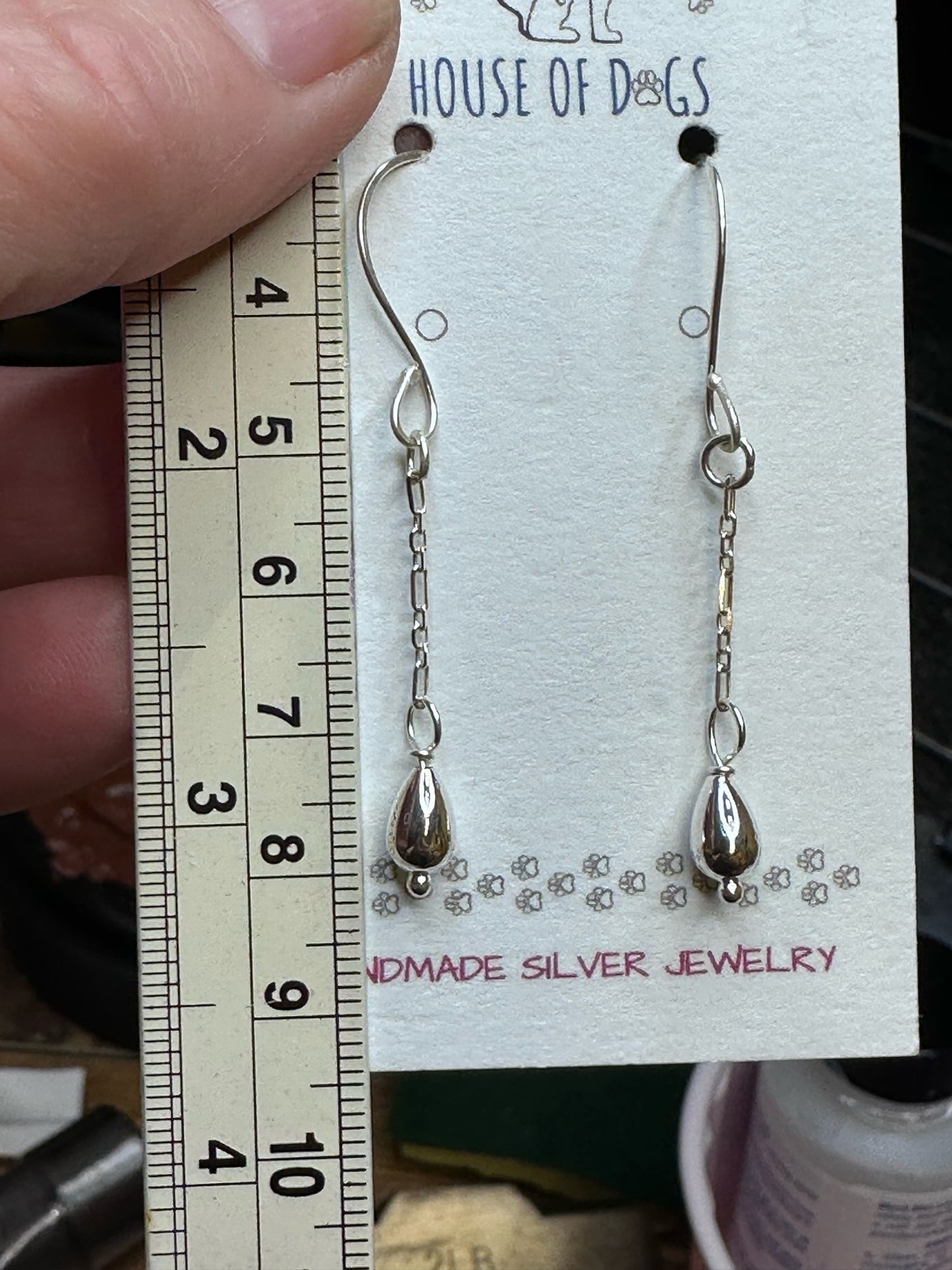 Sterling Silver- Simple Drop Earrings