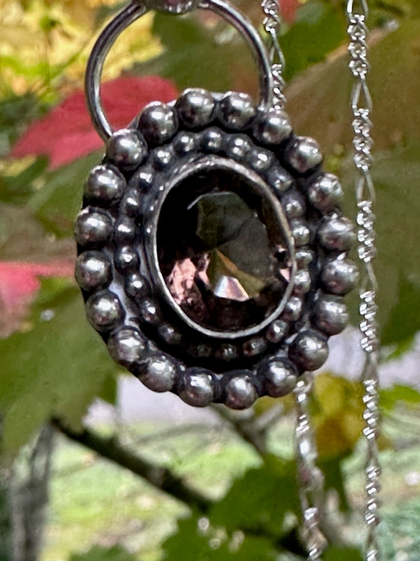 Topaz - Sparkling Oval Topaz Pendant Necklace