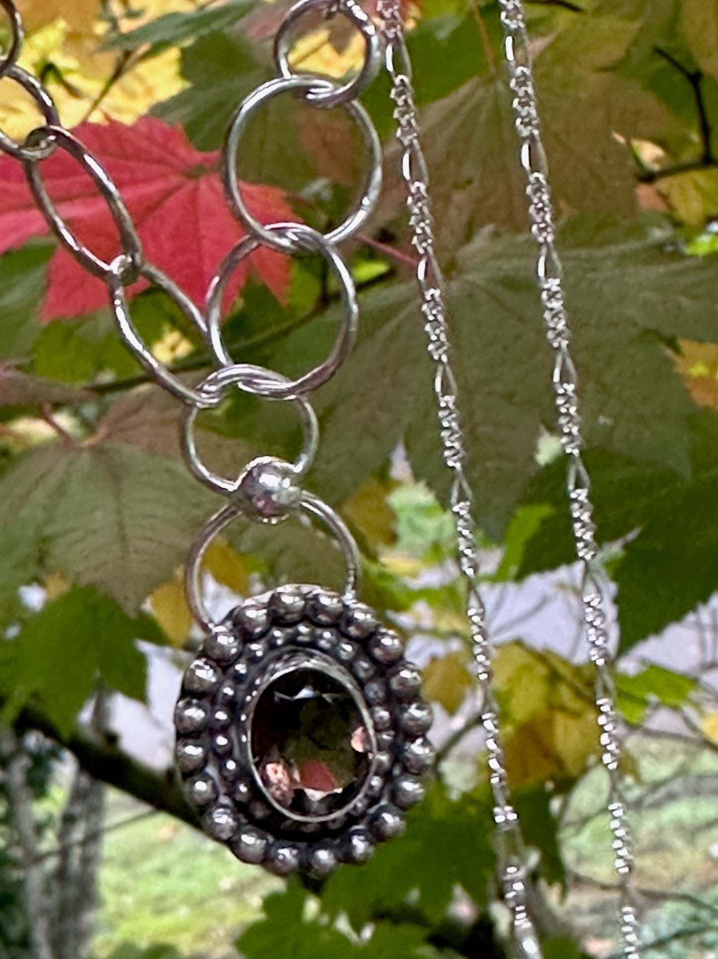 Topaz - Sparkling Oval Topaz Pendant Necklace