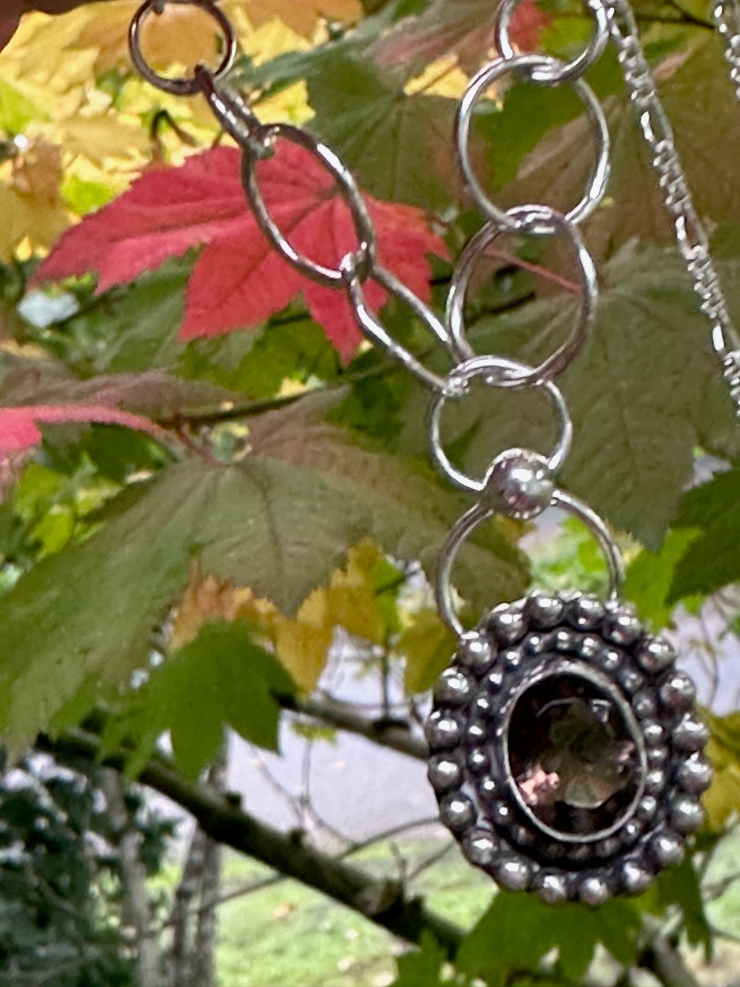 Topaz - Sparkling Oval Topaz Pendant Necklace