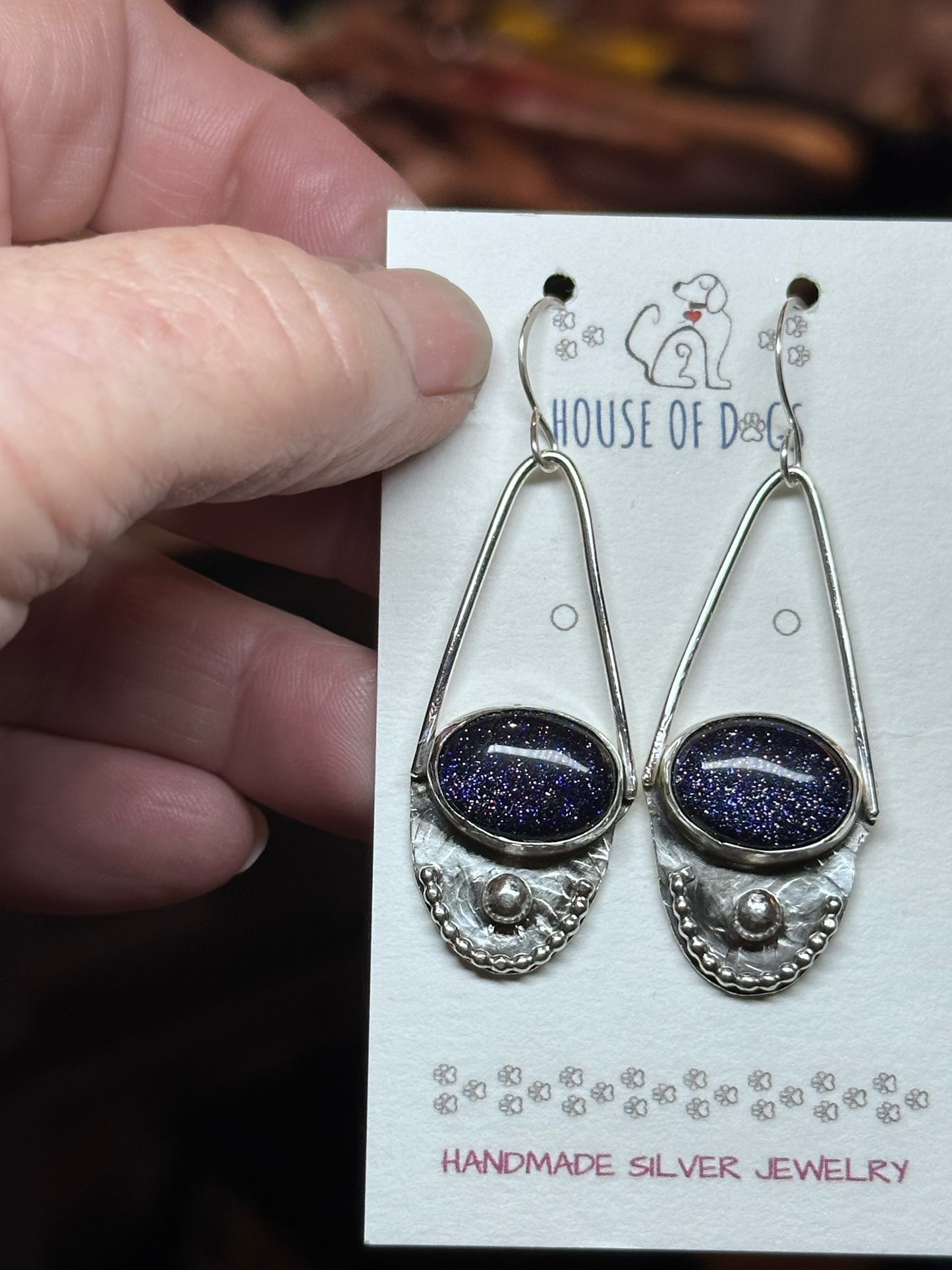 GoldStone Drop Earrings