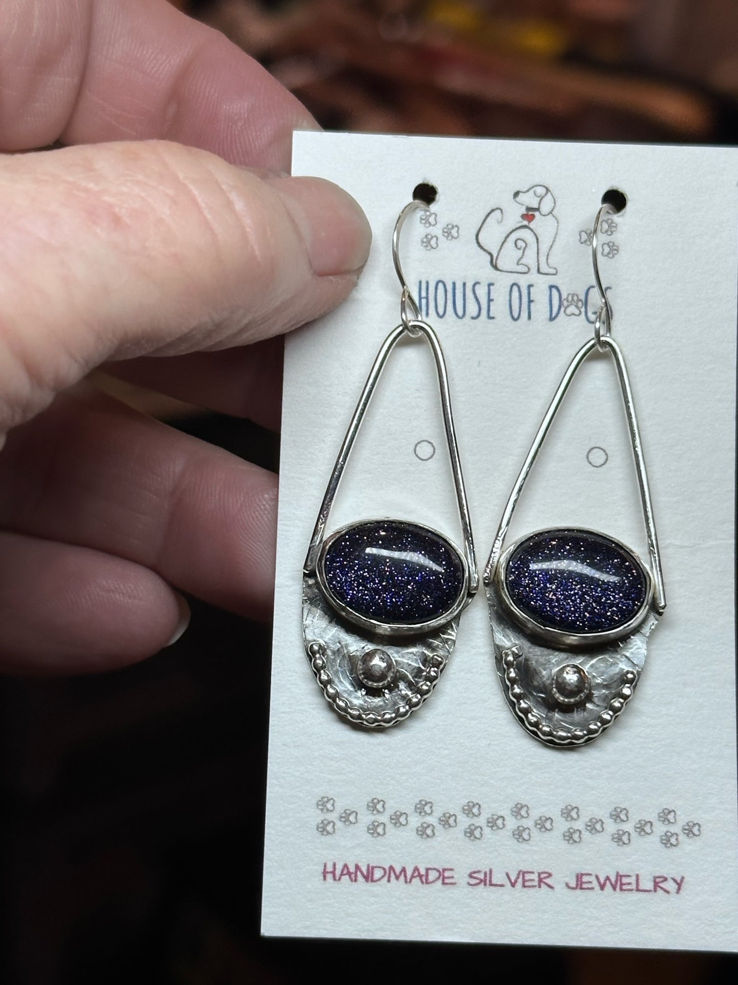 GoldStone Drop Earrings