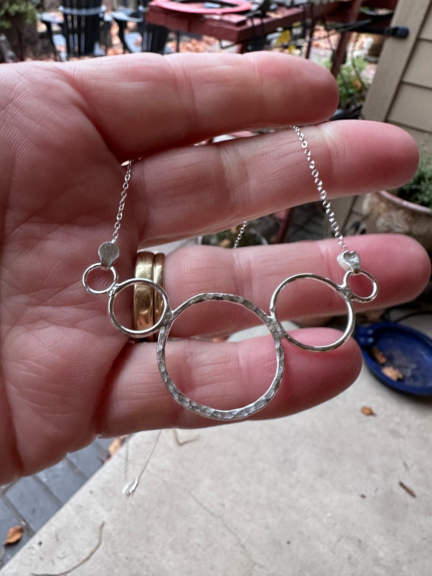 Sterling Silver Circle Simple Necklace