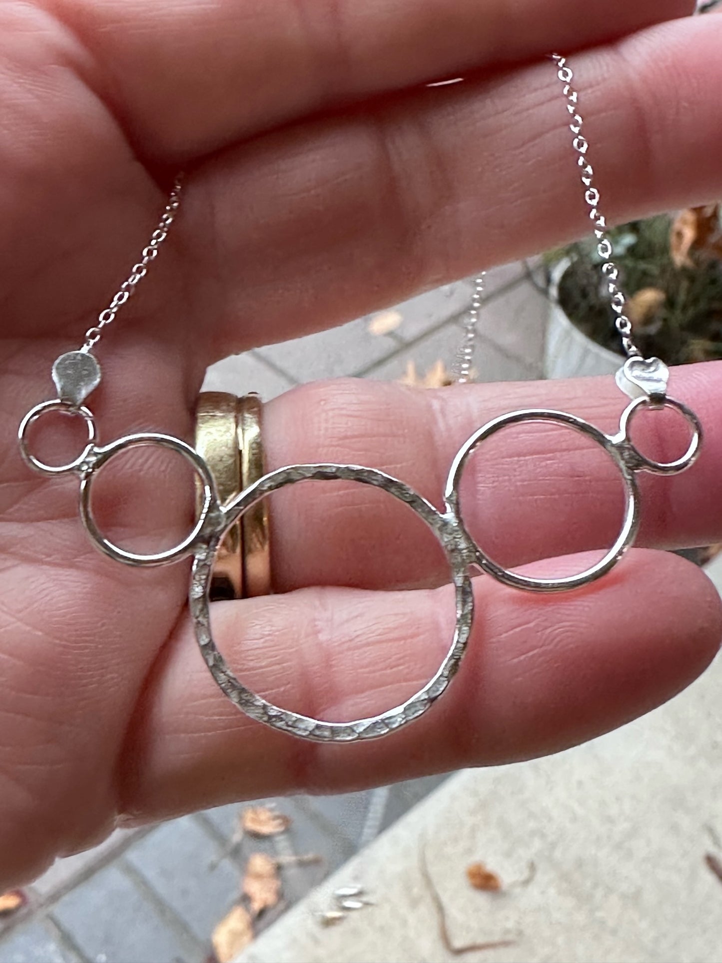 Sterling Silver Circle Simple Necklace