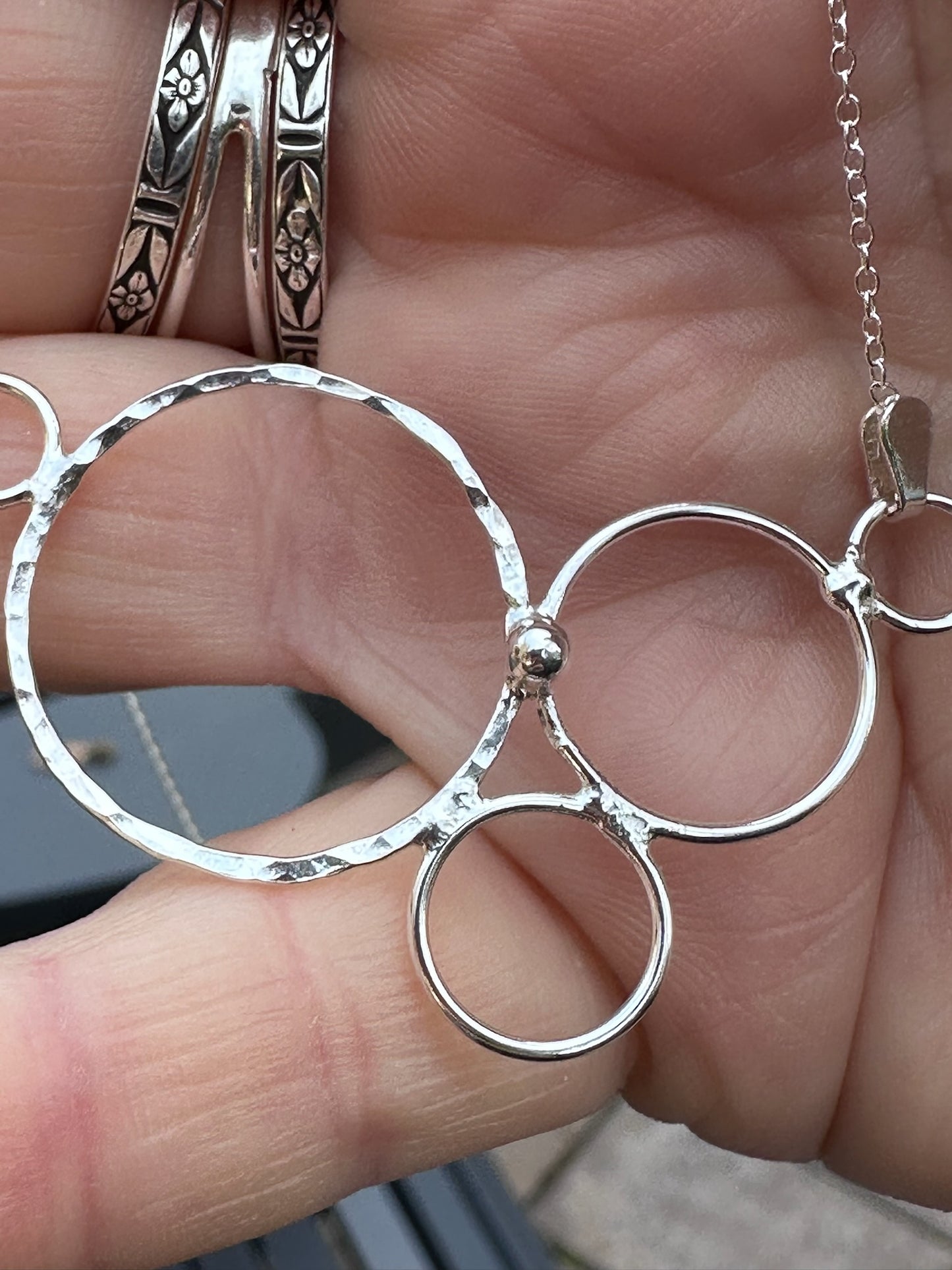 Sterling Silver Circle Simple Necklace