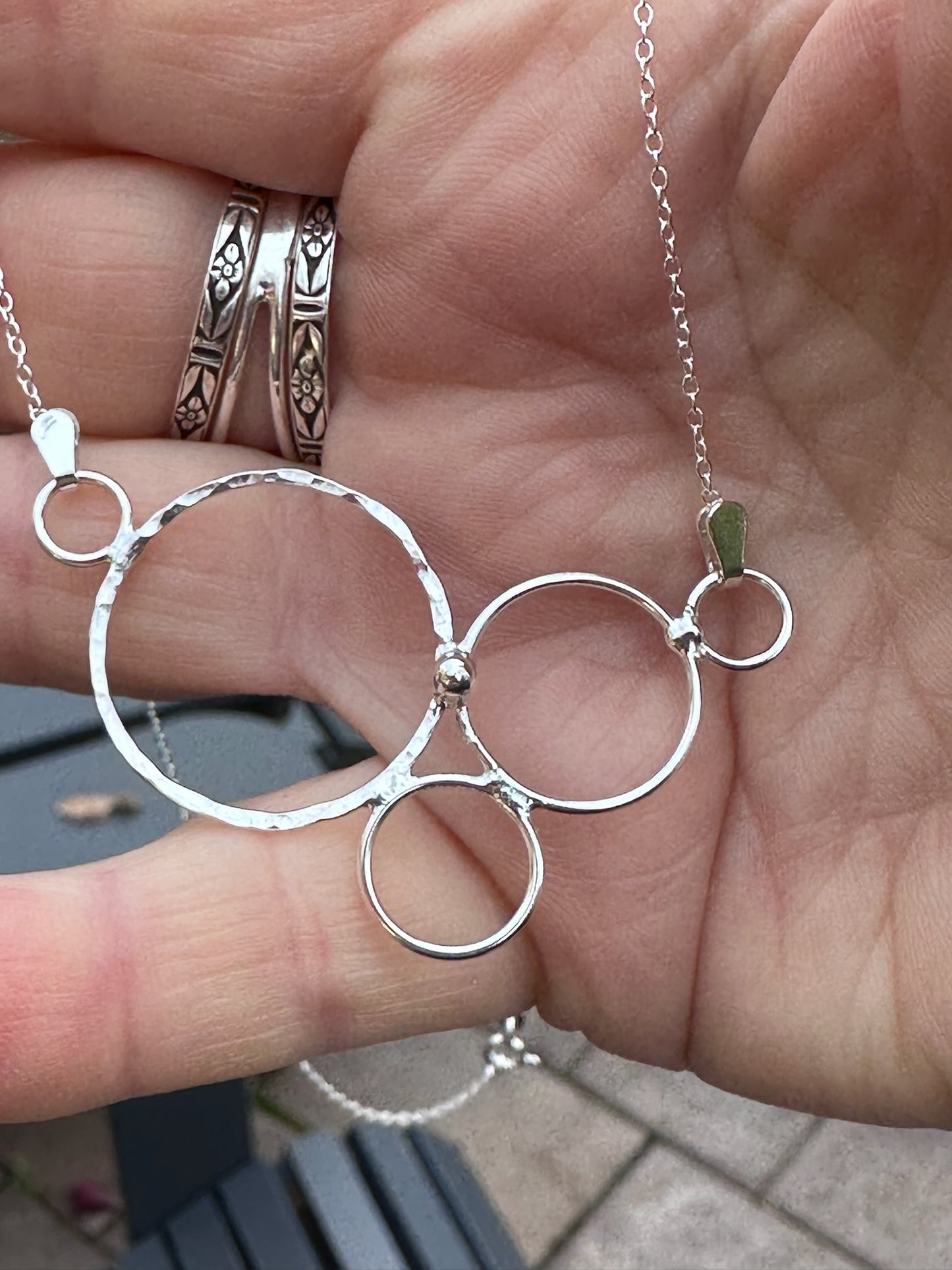 Sterling Silver Circle Simple Necklace