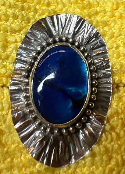 * Custom Ring - Blue Paua For Carolyn Brazda
