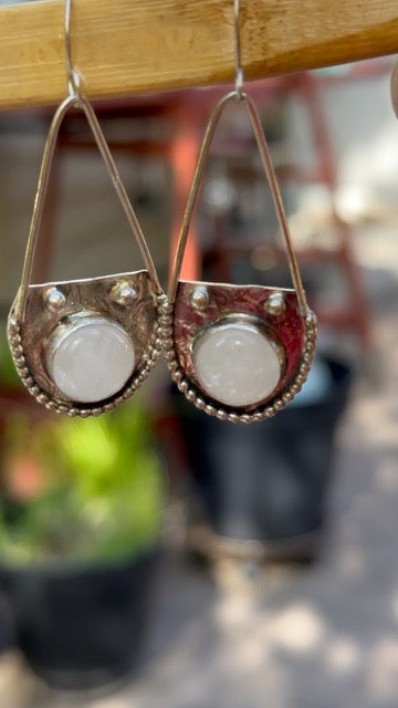 Moonstone drop earrings