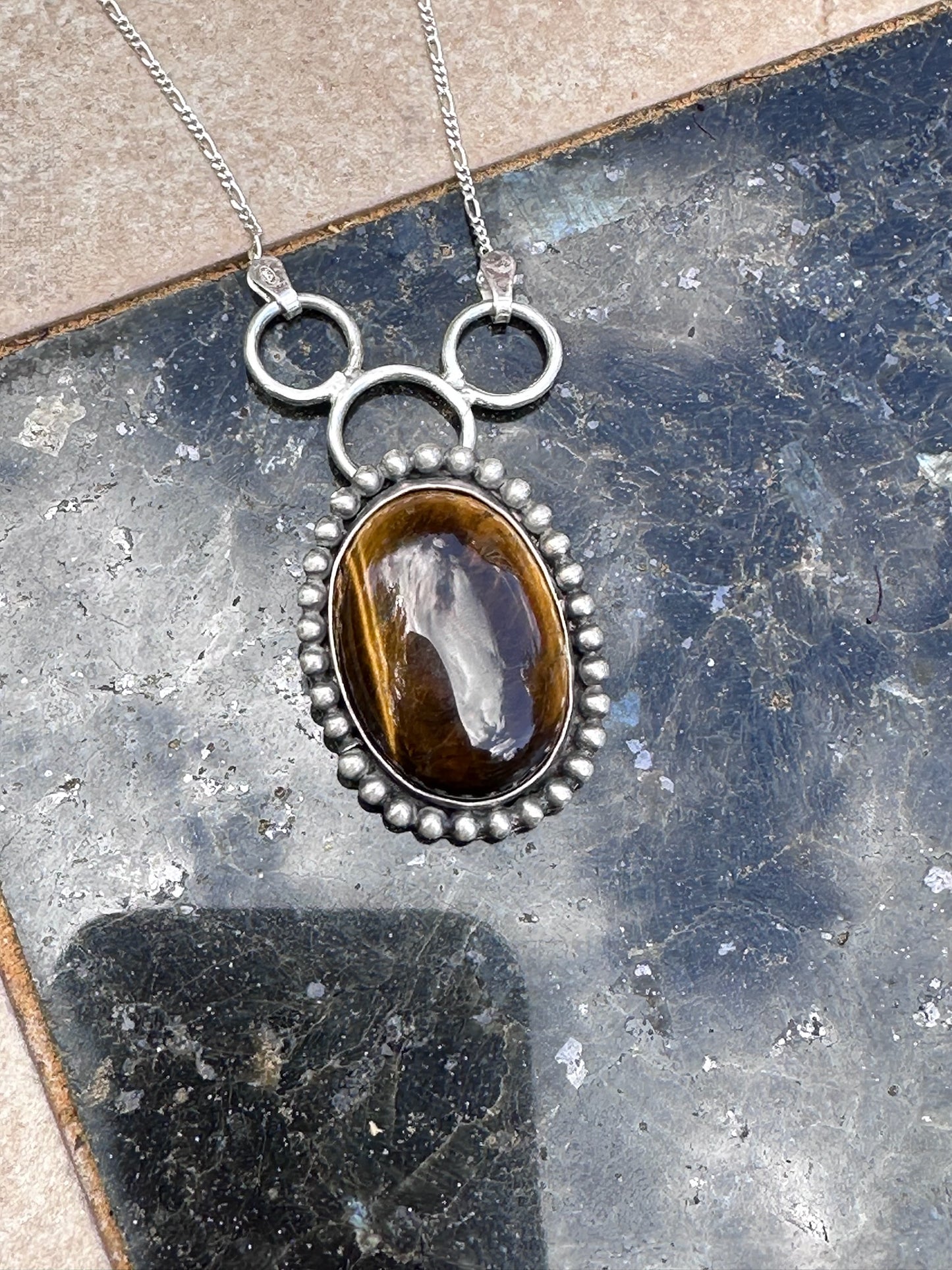 Tigers Eye Pendant Necklace