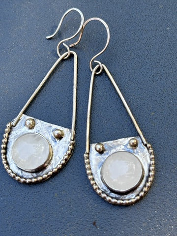 Moonstone drop earrings