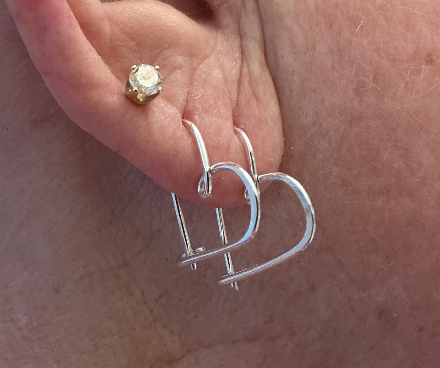 Sterling Silver Heart Earrings (993)