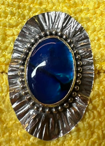 * Custom Ring  - Blue Paua For Carolyn Brazda
